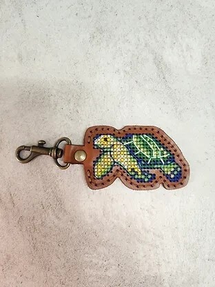 Leather Keyring Sea Turtle