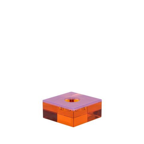 Flux Tealight Holder, Colour: Pink/Orange