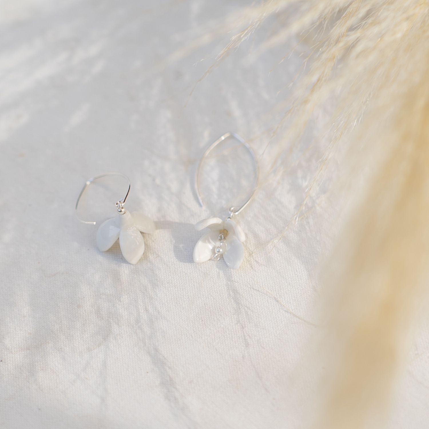 Floral Earrings, Design: Fuchia, Size: Loop