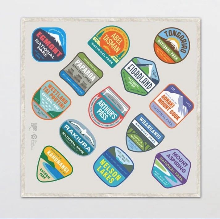Hank hankerchief, Design: Nr 1 - National Parks