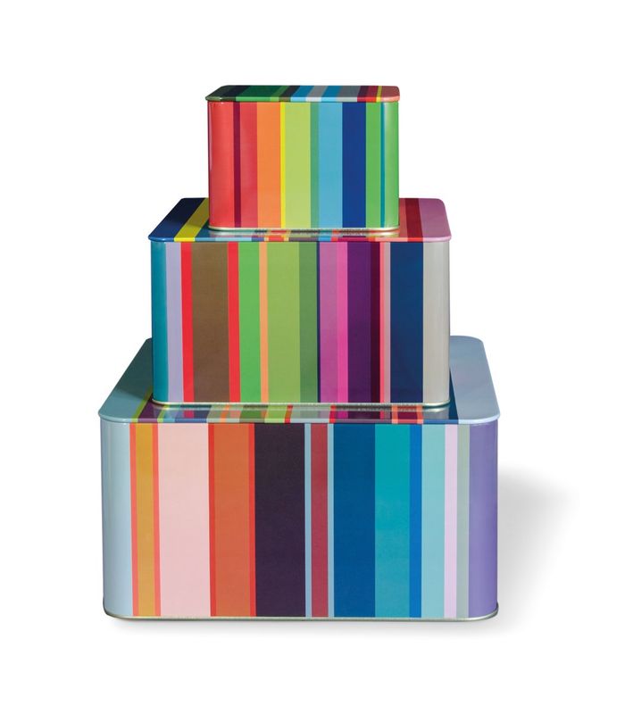 Tin Boxes Stripes set of 3