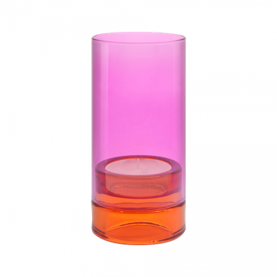 Glass Lantern Lys - Pink
