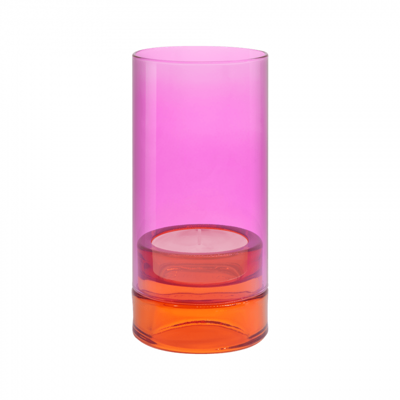 Glass Lantern Lys - Pink