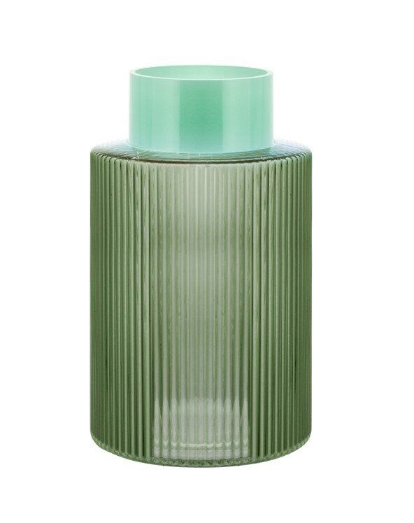 Glass Vase Groove Green