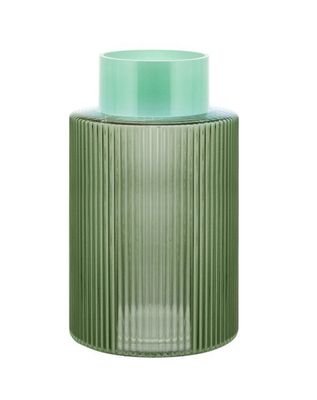 Glass Vase Groove Green