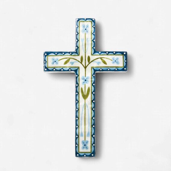 Samira Lge Cross Blue Flower