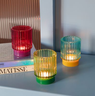 Tealight Glass Lumi Red