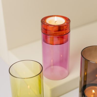 Glass Lantern Lys Pink