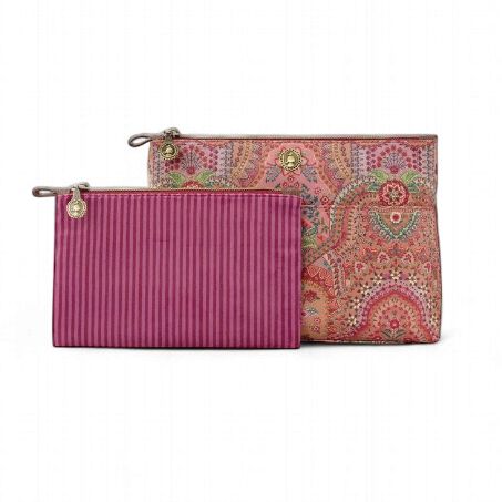Caryn Cosmetic Bags Combo, Colour: Jabali Red