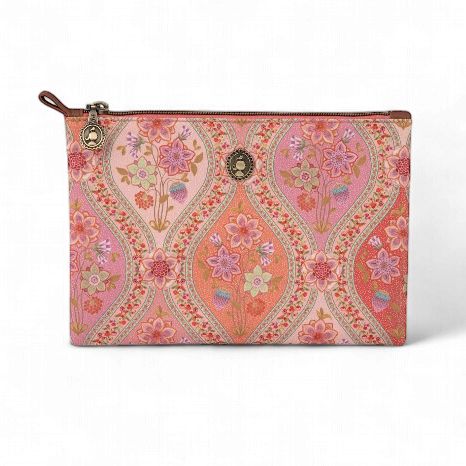 Charly Cosmetic Flat Pouch, Colour: Ornamento Orange, Size: Medium