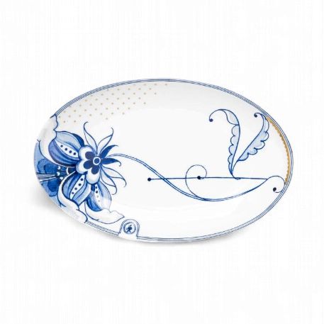 Plate Oval Pip &amp; The Blue Bird White 25.5x16.5