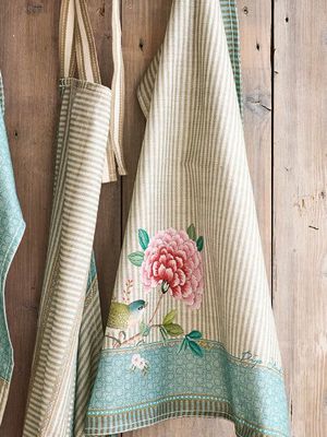 Tea Towel Blushing Birds Khaki 50x70cm