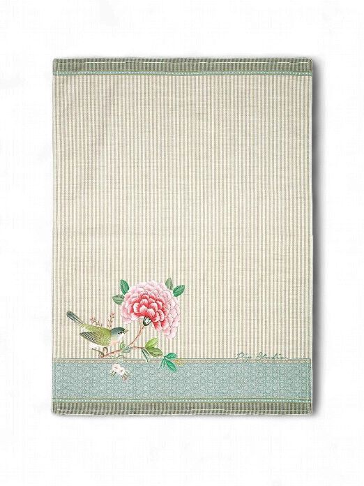 Tea Towel Blushing Birds Khaki 50x70cm