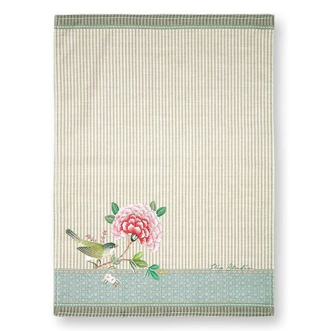 Tea Towel Blushing Birds Khaki 50x70cm