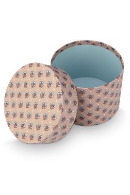 Set/3 Box Round Blooming Tales Blue Khaki
