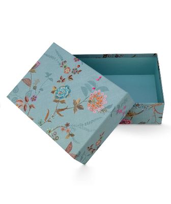 Blooming Tales Blue Khaki Gift Boxes –Set/2, Rectangular