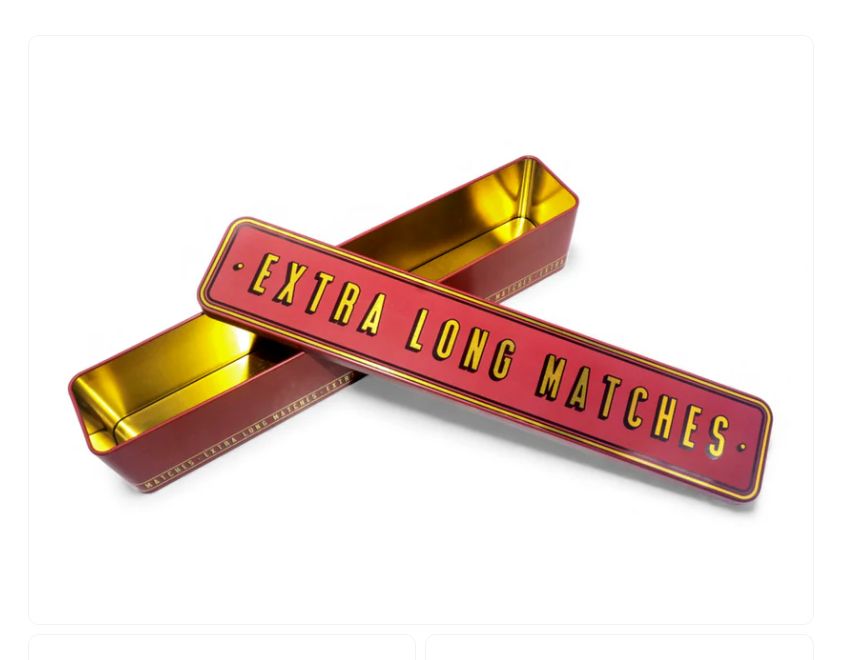 Extra Long Match Tin, Colour: Burgundy