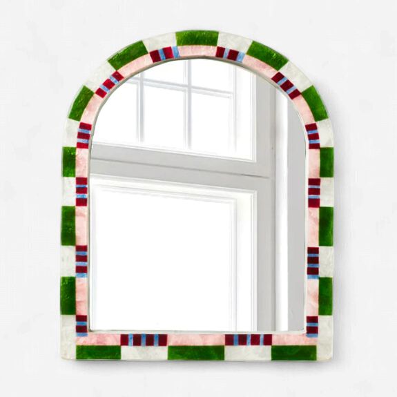 Bloom Nouveau Check Mirror