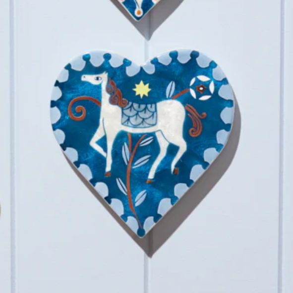 Paloma Heart Blue Horse