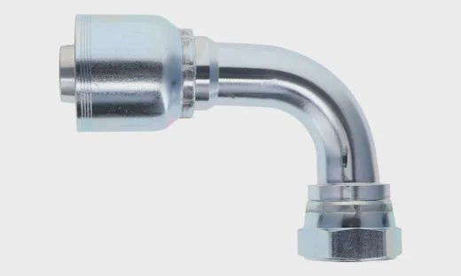 J-FJX90S-12-12J Series-Four Spiral &amp; Wire Braided (Non Skive) to JIC - 90 degree elbow