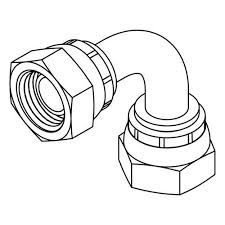 BSPP Swivel Union Elbow 45° Bent Tube -3903