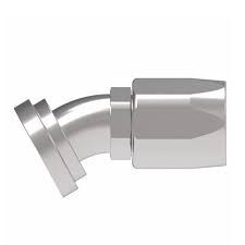 J Series-Four Spiral &amp; Wire Braided (Non Skive) to Flange (Code 61)- 45 degree elbow-J-FL45