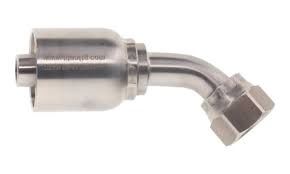 J Series-Four Spiral &amp; Wire Braided (Non Skive) to JIC- 45 degree elbow-J-FJX45