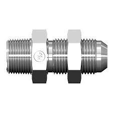 N JIC to Pipe Bulkhead with Locknut