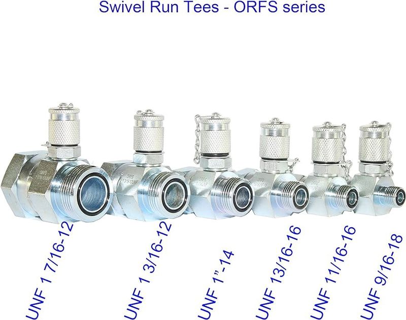 ORFS to ORFS Swivel Run Tee -FF6602