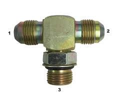 JIC to O-Ring Branch Tee- 6803