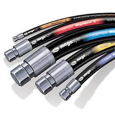 J Series- Four Spiral &amp; Wire Braided (Non Skive) to Metric Compression- J-MDL