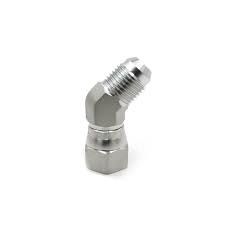 JIC Swivel Bent Tube No Braze Elbow 45° -NB6702, Size: Male JIC 7/16-20 Female JIC Swivel 7/16-20