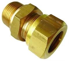 Metric Compression Male Stud Coupling - BSPT - MC6050