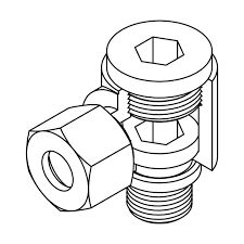 Metric Compression Banjo - Metric (Throttle Free) Elbow 90° - MC6143