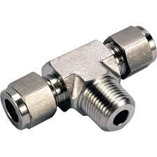 Metric Compression Male Stud Branch Tee - NPT - MC6091