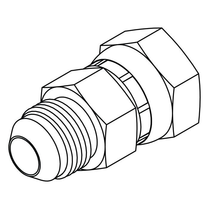 BSPP to JIC Swivel Elbow 90° -3437