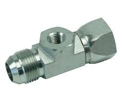 Gauge Port - JIC to JIC Swivel with -04 SAE O-Ring Port - GP6504