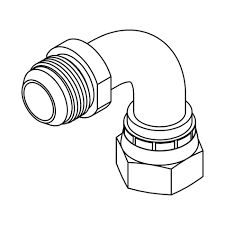 JIC Swivel Bent Tube No Braze Long Elbow 90° -NB6701-L