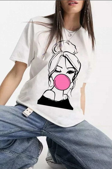 Vanessa Women Face Fashion Graphic Women Tee