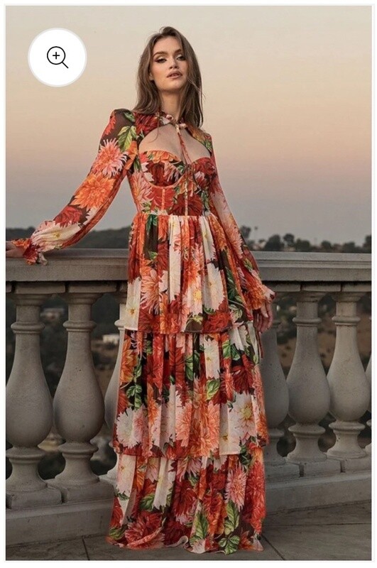 ALVA FLORAL CORSET DRESS