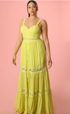 Isabelle Lime Dress