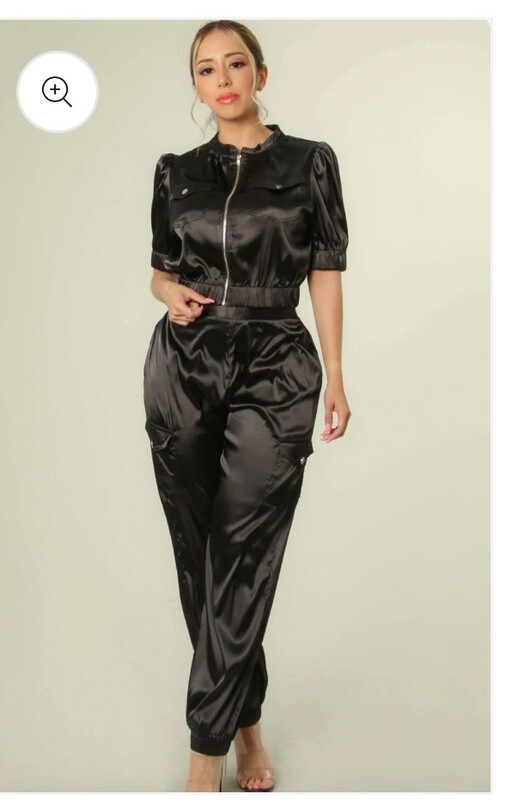 Cat satin set