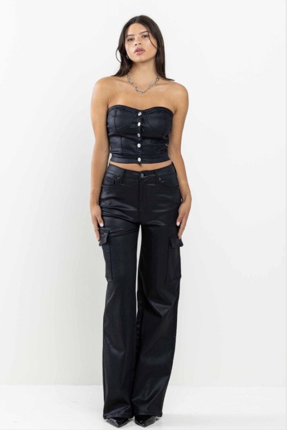 Xio Black Cargo Jeans