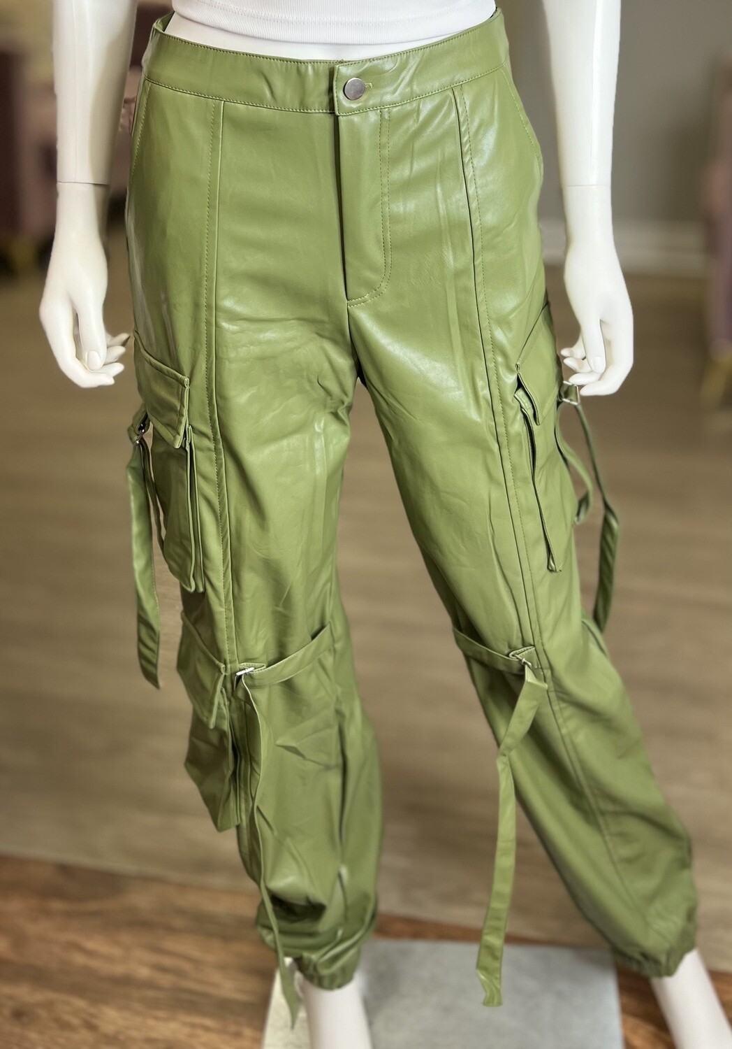 Perry  cargo faux leather pants