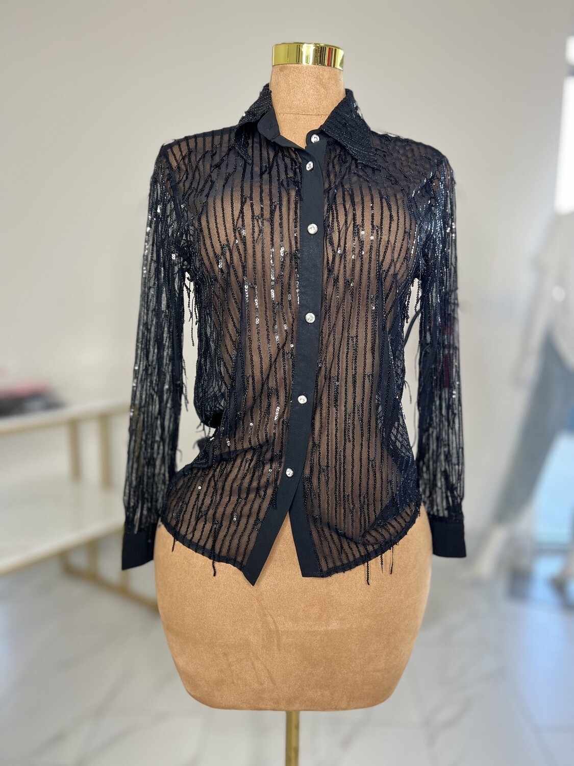 Lorena Sequin Blouse/Top