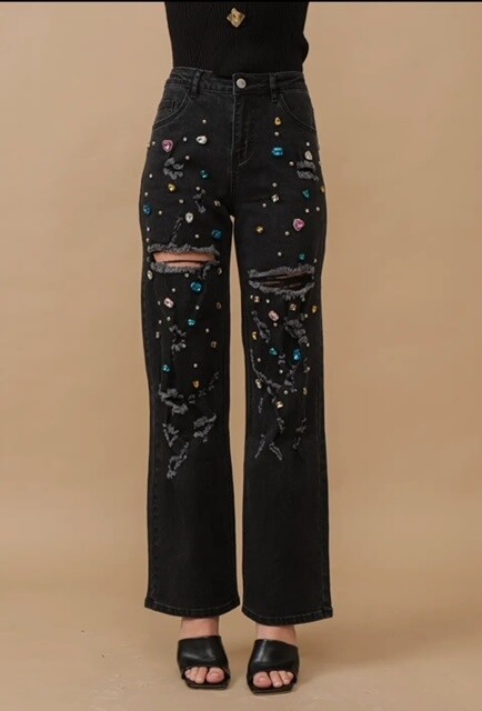 Tatiana rhinestones jeans