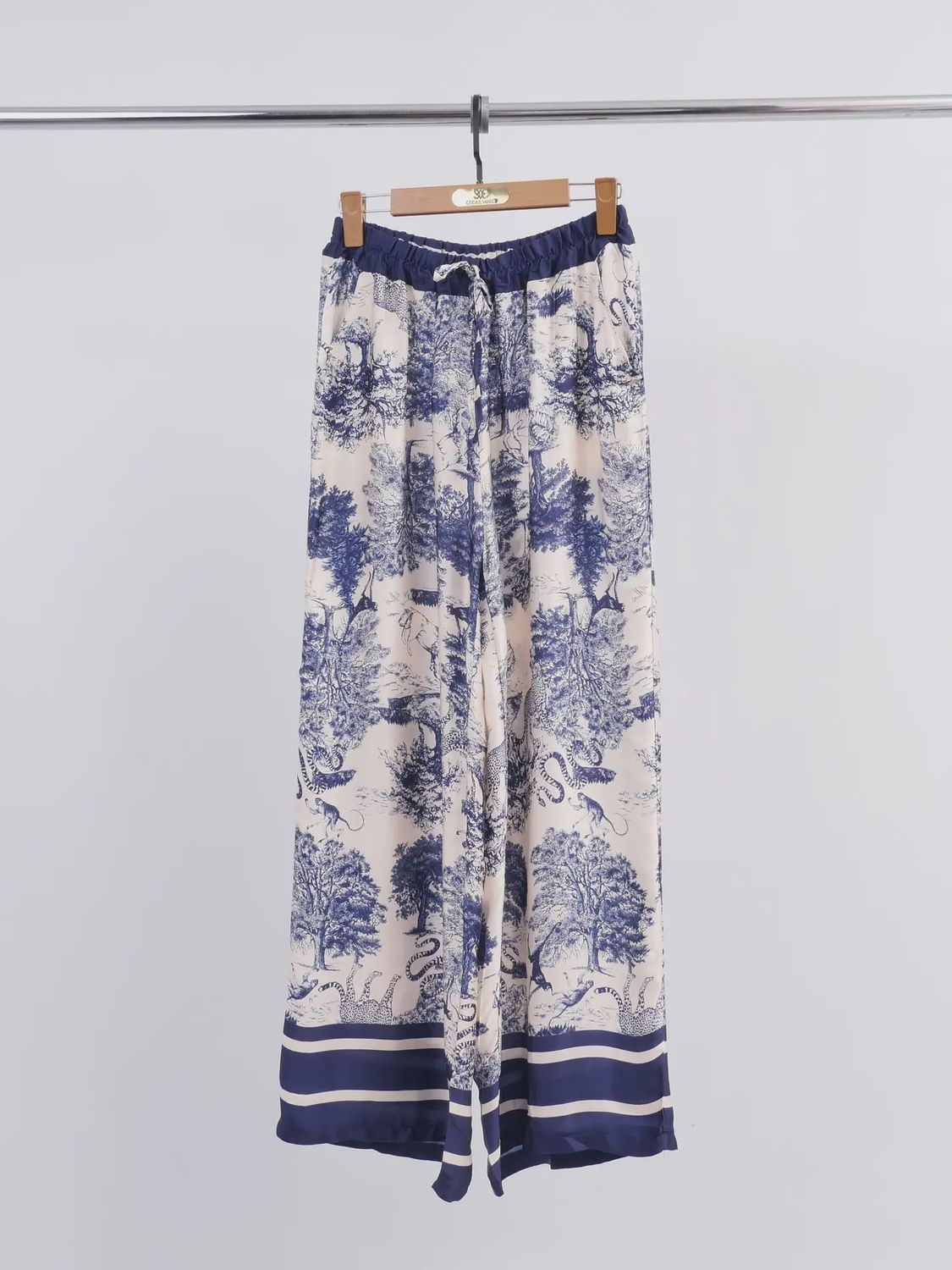 Safari Printed Satin Viscose Loose Pants