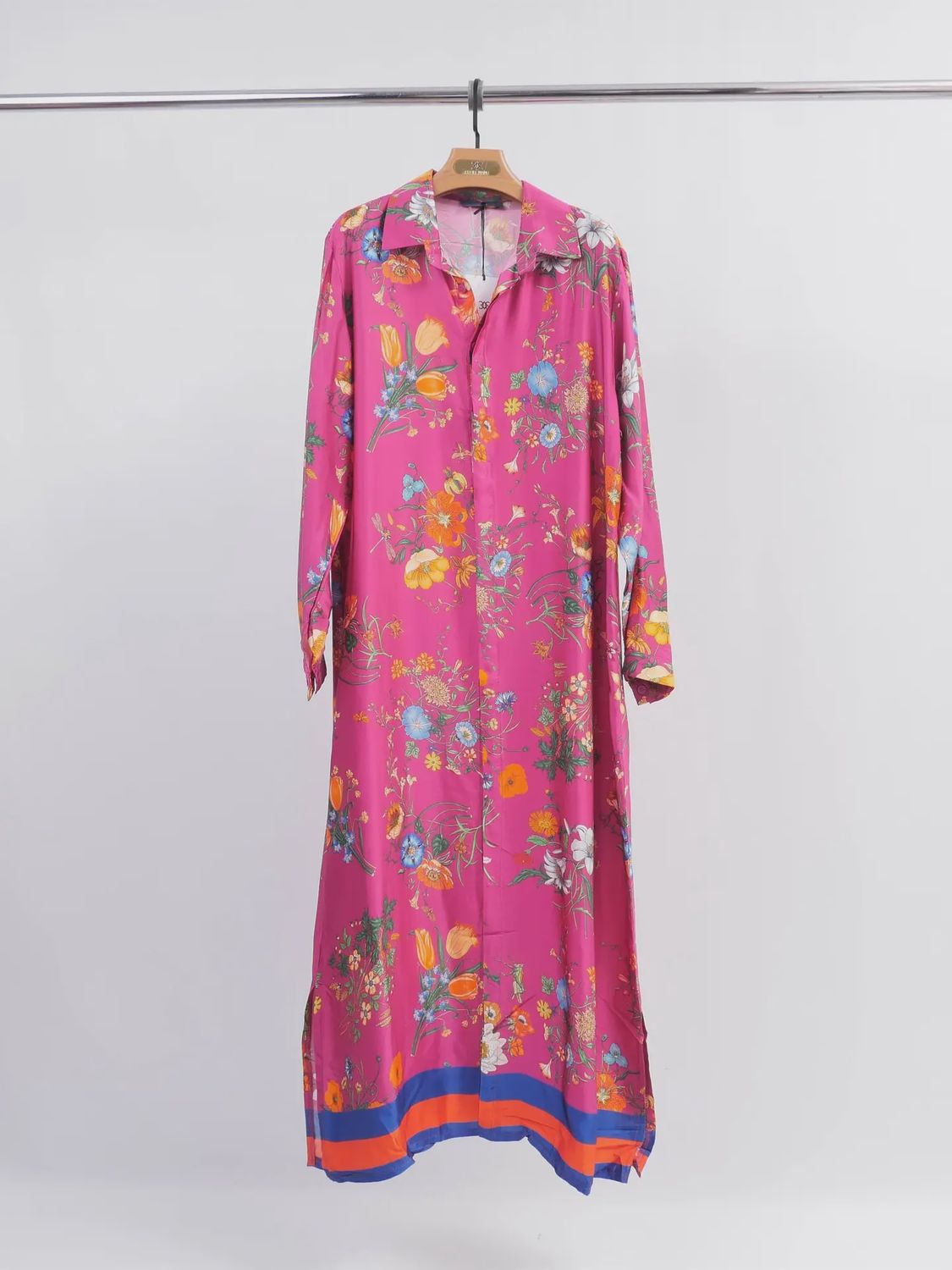 Patrizia Flower Print Long Shirt Dress