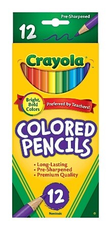 COLORED PENCILS 12 PACK
