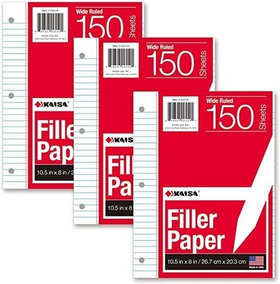 NOTEBOOK PAPER FILLER